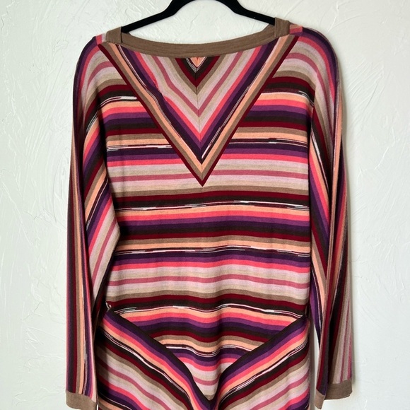 Missoni long sleeve striped wool blend midi dress size 6 - Picture 6 of 7